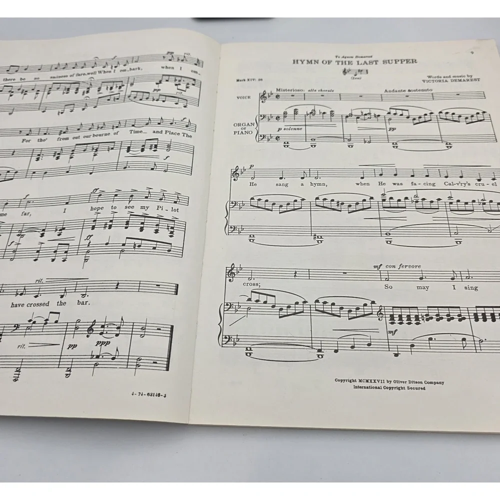Choice Sacred Songs High & Low Voice Wilman Wilmans 1936 Violin Organ 1st Ed.